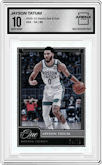 Jayson Tatum from the 2020-21 Panini One and One set graded by Arena Club and given an overall grade of 10.