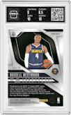Russell Westbrook from the 2024-25 Panini Prizm set featuring a Choice Cherry Blossom parallel graded by Arena Club and given an overall grade of 9.