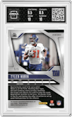 Tyler Nubin from the 2024 Panini Prizm set featuring a Green Shimmer parallel graded by Arena Club and given an overall grade of 9.