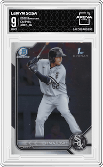 Lenyn Sosa from the 2022 Bowman set graded by Arena Club and given an overall grade of 9.