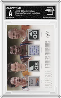 John Stockton/Steve Nash/Isiah Thomas/Jason Kidd from the 2012-13 Panini Intrigue set featuring a Laundry Tags parallel graded by Arena Club.