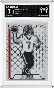 C.J. Stroud  from the 2024 Panini Phoenix set graded by Arena Club and given an overall grade of 7.