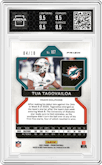 Tua Tagovailoa from the 2021 Panini Prizm set featuring a Gold Prizm parallel graded by Arena Club and given an overall grade of 9.