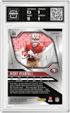 Ricky Pearsall from the 2024 Panini Prizm set featuring a Green Scope parallel graded by Arena Club and given an overall grade of 9.5.