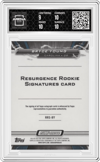 Bryce Young from the 2023 Topps Composite set graded by Arena Club and given an overall grade of 9.5.