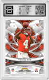 Rashee Rice  from the 2023 Panini Spectra set featuring a Meta parallel graded by Arena Club and given an overall grade of 10.