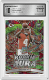 Rashee Rice  from the 2023 Panini Spectra set featuring a Meta parallel graded by Arena Club and given an overall grade of 10.