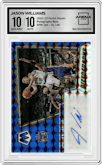 Jason Williams from the 2022-23 Panini Mosaic set featuring a Blue parallel graded by Arena Club and given an overall grade of 10.