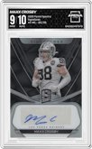 Maxx Crosby from the 2020 Panini Spectra set graded by Arena Club and given an overall grade of 9.