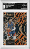 Julian Strawther from the 2023-24 Panini Select  set featuring a Tiger parallel graded by Arena Club and given an overall grade of 9.