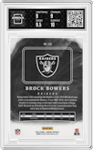 Brock Bowers from the 2024 Panini Origins set featuring a Holo Gold parallel graded by Arena Club and given an overall grade of 9.5.