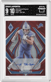 Sam LaPorta  from the 2024 Panini Phoenix set featuring a Red parallel graded by Arena Club and given an overall grade of 9.