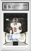 Caleb Downs from the 2024 Panini Luminance set graded by Arena Club and given an overall grade of 10.