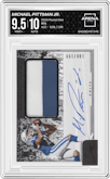 Michael Pittman Jr. from the 2020 Panini One set graded by Arena Club and given an overall grade of 9.5.
