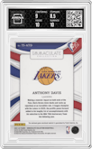 Anthony Davis from the 2021-22 Panini Immaculate Collection set graded by Arena Club and given an overall grade of 9.