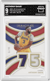Anthony Davis from the 2021-22 Panini Immaculate Collection set graded by Arena Club and given an overall grade of 9.