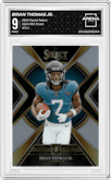Brian Thomas Jr. from the 2023 Panini Select set graded by Arena Club and given an overall grade of 9.