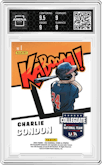 Charlie Condon from the 2024 Panini USA Baseball Stars & Stripes set graded by Arena Club and given an overall grade of 9.
