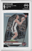 Caitlin Clark from the 2024 Panini Prizm WNBA set featuring a Silver Prizm parallel graded by Arena Club and given an overall grade of 9.