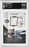 Dak Prescott from the 2016 Panini Limited set graded by Arena Club and given an overall grade of 9.