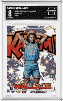 Cason Wallace from the 2023-24 Panini Crown Royale  set graded by Arena Club and given an overall grade of 8.