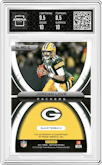 Jordan Love from the 2021 Panini Certified set featuring a Mirror pink parallel graded by Arena Club and given an overall grade of 9.
