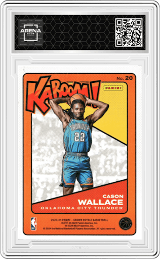 Cason Wallace from the 2023-24 Panini Crown Royale  set graded by Arena Club.