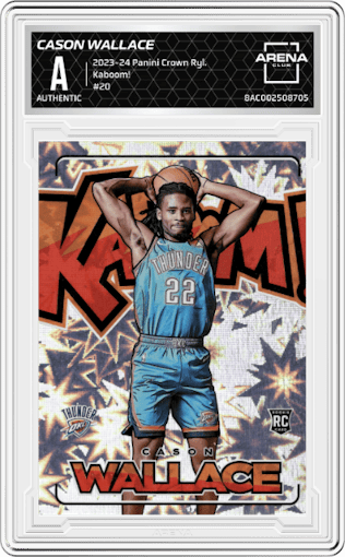 Cason Wallace from the 2023-24 Panini Crown Royale  set graded by Arena Club.