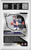 J.J. McCarthy from the 2024 Panini Prizm set featuring a Silver Prizm parallel graded by Arena Club and given an overall grade of 9.5.