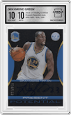 Draymond Green from the 2013-14 Panini Totally Certified set graded by Arena Club and given an overall grade of 10.