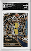 Jarace Walker from the 2023-24 Panini Select  set featuring a Zebra Prizm parallel graded by Arena Club and given an overall grade of 9.