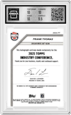 Frank Thomas from the 2025 Topps Industry Conference set graded by Arena Club and given an overall grade of 10.