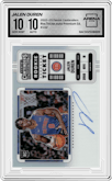 Jalen Duren from the 2022-23 Panini Contenders set featuring a Premium Edition parallel graded by Arena Club and given an overall grade of 10.