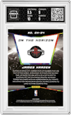 James Harden from the 2020 Panini On the Horizon Multi-Sport Panini Rewards set graded by Arena Club and given an overall grade of 9.5.