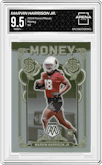 Marvin Harrison Jr. from the 2024 Panini Mosaic set graded by Arena Club and given an overall grade of 9.5.