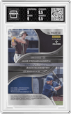Jake Cronenworth/Zach McKinstry from the 2021 Panini Spectra set featuring a Gold parallel graded by Arena Club and given an overall grade of 9.5.
