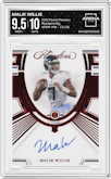 Malik Willis from the 2022 Panini Flawless set graded by Arena Club and given an overall grade of 9.5.