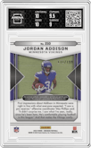 Jordan Addison from the 2023 Panini Obsidian set graded by Arena Club and given an overall grade of 9.5.