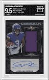 Jordan Addison from the 2023 Panini Obsidian set graded by Arena Club and given an overall grade of 9.5.