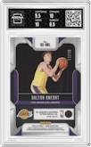 Dalton Knecht from the 2024-25 Panini Prizm set featuring a Red Prizm parallel graded by Arena Club and given an overall grade of 9.
