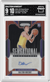 Dalton Knecht from the 2024-25 Panini Prizm set featuring a Red Prizm parallel graded by Arena Club and given an overall grade of 9.