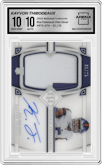 Kayvon Thibodeaux from the 2022 Panini National Treasures set featuring a Holo Silver parallel graded by Arena Club and given an overall grade of 10.