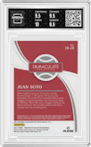 Juan Soto from the 2021 Panini Immaculate Collection set graded by Arena Club and given an overall grade of 9.