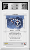 Eddie George from the 2024 Panini Impeccable set graded by Arena Club and given an overall grade of 10.