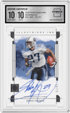 Eddie George from the 2024 Panini Impeccable set graded by Arena Club and given an overall grade of 10.