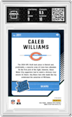 Caleb Williams from the 2024 Donruss Optic set featuring a Holo parallel graded by Arena Club and given an overall grade of 9.5.