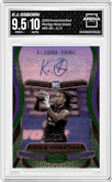 K.J. Osborn from the 2020 Panini Certified set featuring a Mirror Green parallel graded by Arena Club and given an overall grade of 9.5.