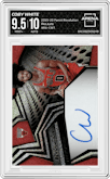 Coby White from the 2019-20 Panini Revolution set graded by Arena Club and given an overall grade of 9.5.