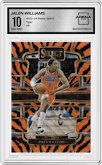 Jalen Williams  from the 2023-24 Panini Select  set featuring a Tiger parallel graded by Arena Club and given an overall grade of 10.