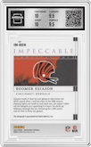 Boomer Esiason from the 2024 Panini Impeccable set featuring a Silver parallel graded by Arena Club and given an overall grade of 10.